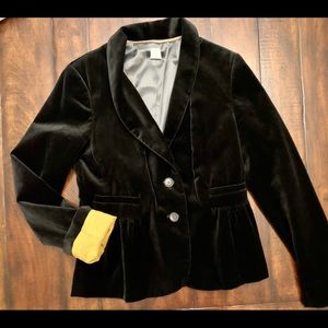 J. Crew velvet women’s Eden blazer black size 6